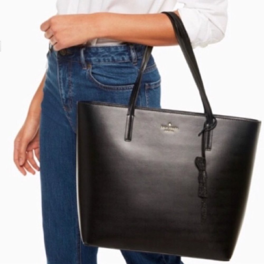 NWT: Kate Spade Seton Drive Karla Black Leather Tote